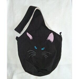 Cat Sling Purse Black One Side White Other Side And Coin Purse